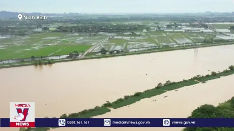 Lũ trên sông Đáy vượt mức đỉnh lũ năm 2017