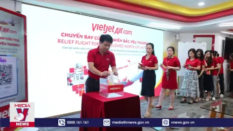 Người Vietjet hướng về miền Bắc yêu thương
