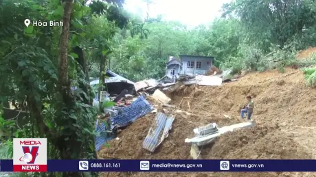 Sạt lở đất ở Kim Bôi, Hòa Bình làm 2 người tử vong