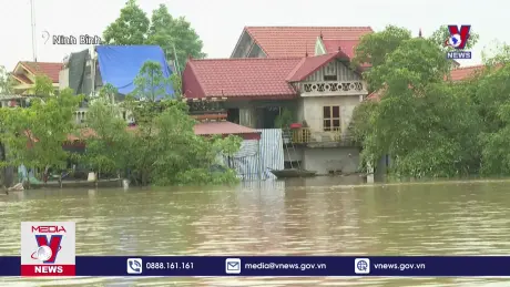 Người dân vùng phân lũ Ninh Bình trở lại sinh hoạt bình thường