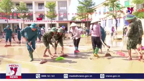 Vĩnh Phúc khẩn trương khắc phục hậu quả sau bão, lũ