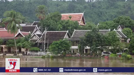 Đông Bắc Thái Lan ngập lụt nặng và nước sông Mekong dâng cao