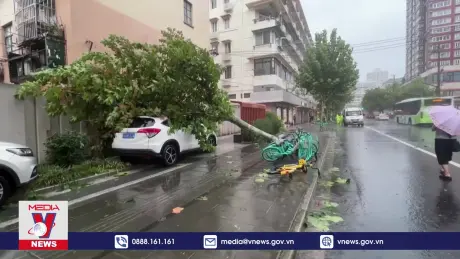 Bão Bebinca tàn phá Thượng Hải