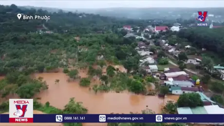 Mưa lũ gây ngập lụt, sạt lở nhiều tuyến đường tại Bình Phước