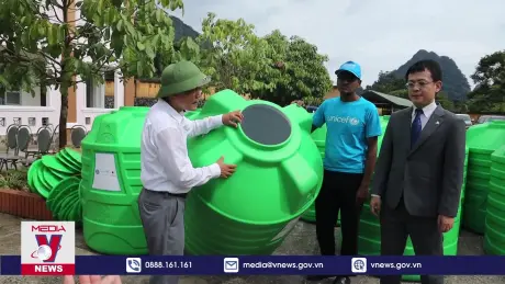 Hỗ trợ 850 bồn nhựa chứa nước cho Lạng Sơn, Cao Bằng