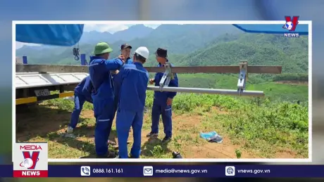 VNPT lắp đặt trạm phát sóng di động mới tại Làng Nủ