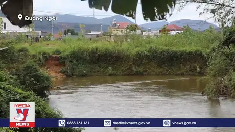 Người dân lo lắng vì sạt lở bờ sông Phước Giang