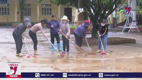 Quảng Bình: Tập trung tổng dọn vệ sinh sau khi nước lũ rút