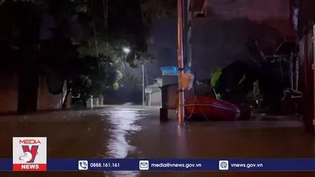 Nhiều hộ dân ở thành phố Thanh Hóa bị ngập lụt