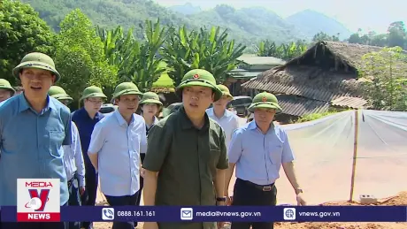 Kiểm tra công tác khắc phục hậu quả mưa lũ tại Thanh Hóa