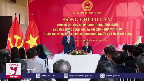 Tổng Bí thư, Chủ tịch nước thăm Đại sứ quán và cộng đồng người Việt Nam tại Cuba