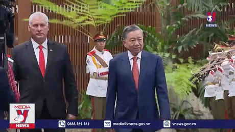 Bí thư Thứ nhất, Chủ tịch nước Cuba chủ trì Lễ đón chính thức Tổng Bí thư, Chủ tịch nước Tô Lâm