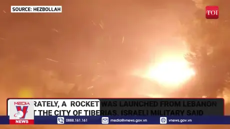 Thành phố Tiberias của Israel hứng loạt tên lửa