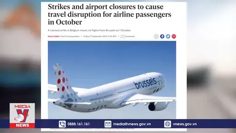 Đình công ảnh hưởng tới dịch vụ hàng không ở Bỉ