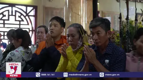 Khách đến Lễ hội Anh hùng dân tộc Nguyễn Trung Trực được ăn, uống miễn phí