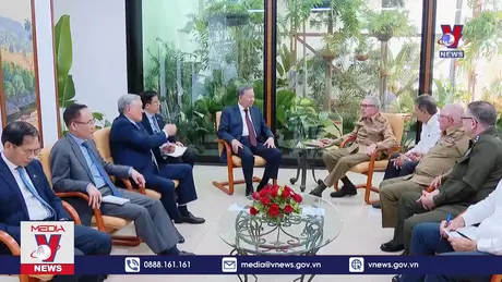Tổng Bí thư, Chủ tịch nước Tô Lâm chào Lãnh tụ cách mạng, Đại tướng Raul Castro