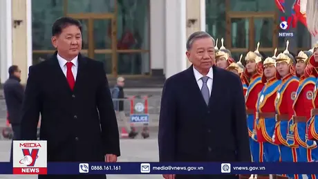 Lễ đón chính thức Tổng Bí thư, Chủ tịch nước Tô Lâm tại Mông Cổ