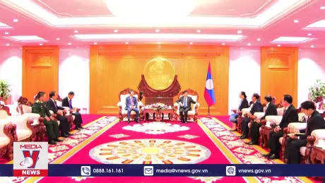 Đại sứ Việt Nam Nguyễn Minh Tâm trình quốc thư lên Chủ tịch nước CHDCND Lào
