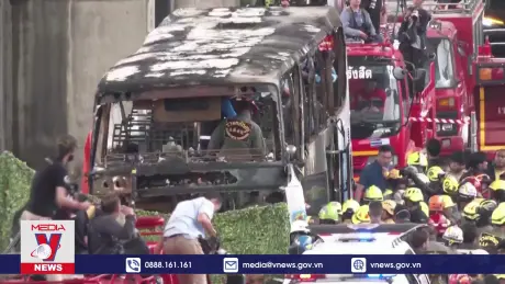 Thái Lan bắt giữ tài xế trong vụ cháy xe buýt