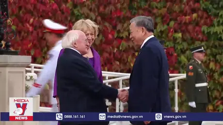 Tổng thống Ireland đón Tổng Bí thư, Chủ tịch nước Tô Lâm