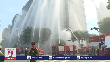 TP.HCM diễn tập chữa cháy tòa nhà phức hợp 3.000 người