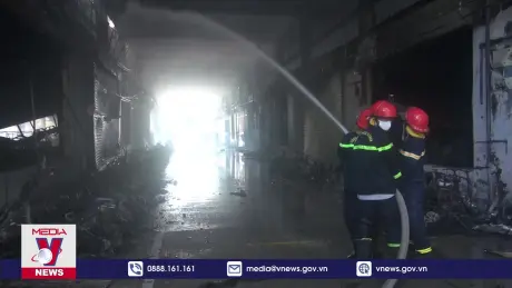 Cháy lớn thiêu rụi nhà xưởng Công ty xe điện tại Lạng Sơn