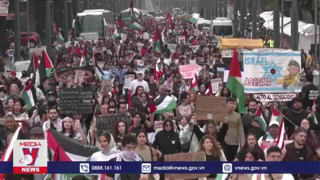 Tuần hành trên khắp thế giới kêu gọi ngừng bắn tại Trung Đông