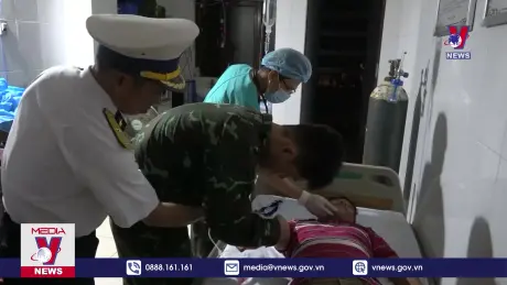 Bệnh xá ở Trường Sa cấp cứu kịp thời một ngư dân bị đột quỵ