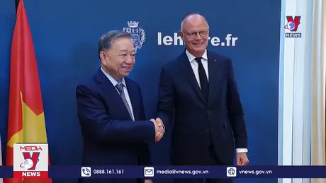 Tổng Bí thư, Chủ tịch nước Tô Lâm gặp làm việc với Thị trưởng thành phố Le Havre (Pháp)
