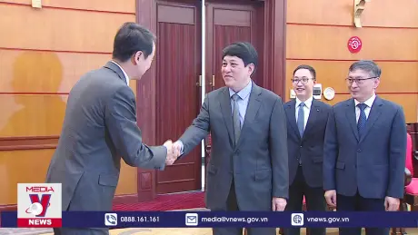 Thường trực Ban Bí thư Lương Cường tiếp Đại sứ Trung Quốc Hà Vĩ