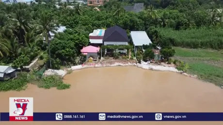 Khắc phục tạm thời điểm sạt lở nghiêm trọng ở Đồng Tháp