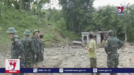 Dừng công tác tìm kiếm nạn nhân tại thôn Làng Nủ