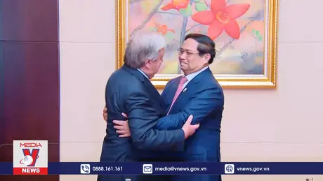 Thủ tướng Phạm Minh Chính gặp Tổng Thư ký Liên hợp quốc