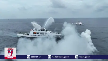 Cảnh sát biển Việt Nam-Indonesia luyện tập chung trên biển