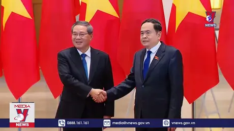 Chủ tịch Quốc hội Trần Thanh Mẫn hội kiến Thủ tướng Trung Quốc Lý Cường