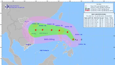 Bão Trà Mi di chuyển nhanh, tiếp tục tăng cấp