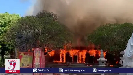 Phú Thọ điều tra nguyên nhân cháy chùa Phổ Quang