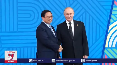 Tổng thống Nga chủ trì lễ đón các lãnh đạo dự Hội nghị BRICS