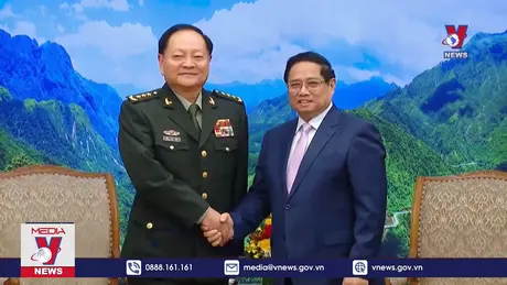 Thủ tướng Phạm Minh Chính tiếp Phó Chủ tịch Quân ủy Trung Quốc