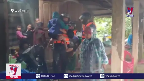 Quảng Trị kịp thời sơ tán dân khỏi vùng xung yếu đến nơi an toàn