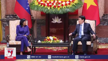 Chủ tịch nước Lương Cường tiếp Phó Tổng thống Venezuela