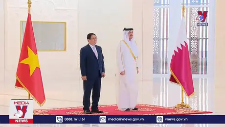 Lễ đón Thủ tướng Phạm Minh Chính thăm chính thức Qatar