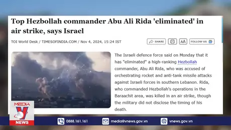 Thêm một chỉ huy Hezbollah thiệt mạng