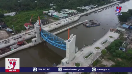 Đưa vào sử dụng cống ngăn mặn lớn thứ hai ở miền Tây