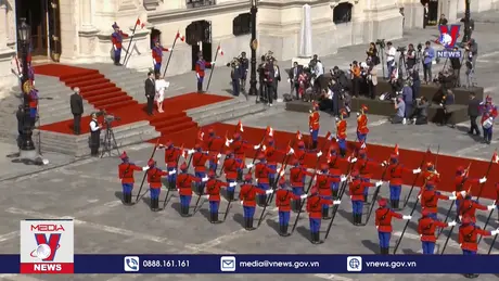 Lễ đón Chủ tịch nước Lương Cường thăm chính thức Cộng hoà Peru