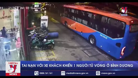 Tai nạn với xe khách khiến 1 người tử vong ở Bình Dương