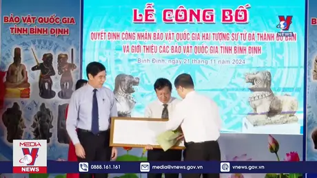 Tượng sư tử đá thành Đồ Bàn là bảo vật Quốc gia