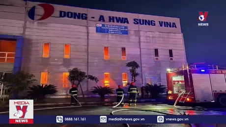 Hàng nghìn m2 xưởng tại KCN ở Hải Phòng bị cháy rụi