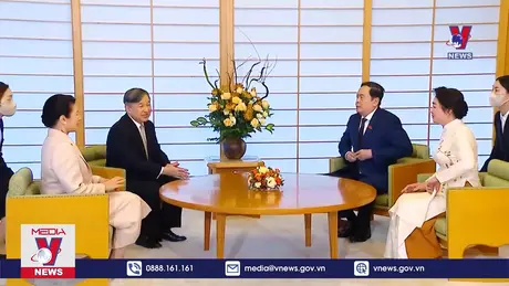 Chủ tịch Quốc hội tiếp kiến Nhà vua và Hoàng hậu Nhật Bản