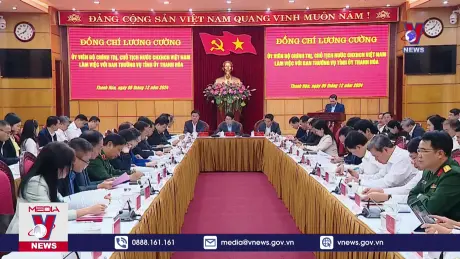 Chủ tịch nước Lương Cường làm việc với BTV Tỉnh uỷ Thanh Hoá